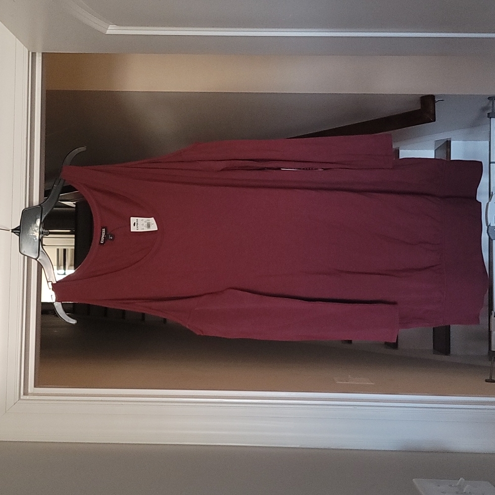 Burgundy Express Open Shoulder Dress
